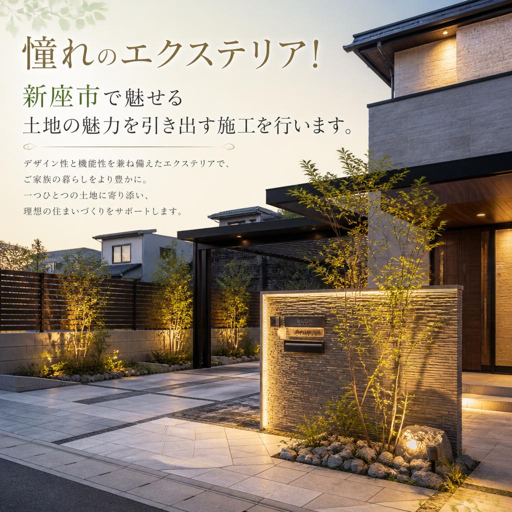 憧れのエクステリア！新座市で魅せる土地の魅力を引き出す施工を行います。
