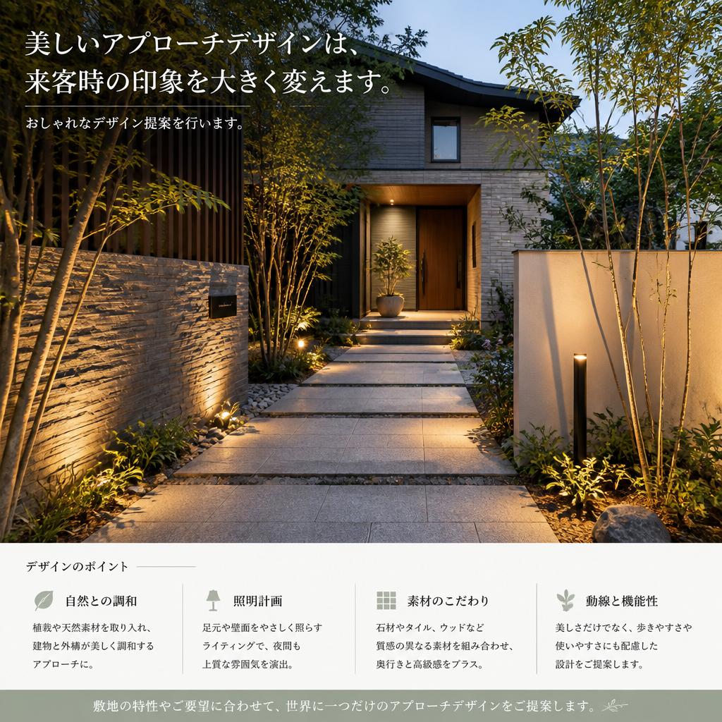 アプローチデザインで印象アップ