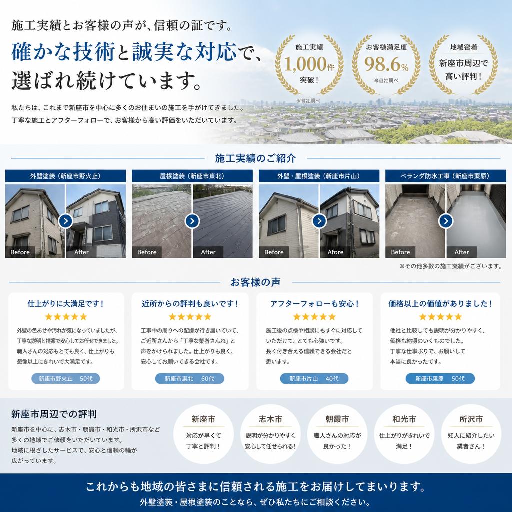 4. 信頼の施工業者としての実績