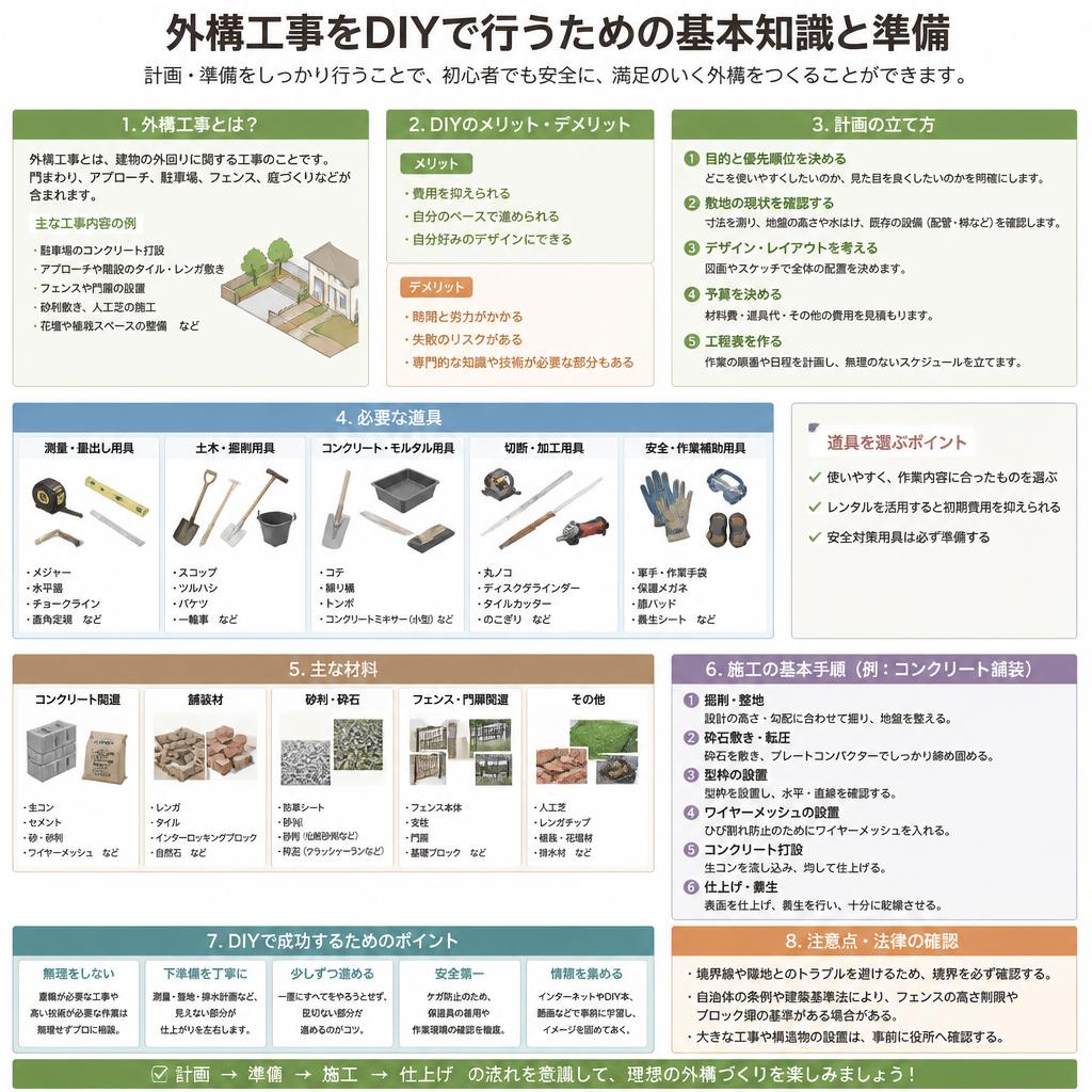 外構工事 DIYの基本知識