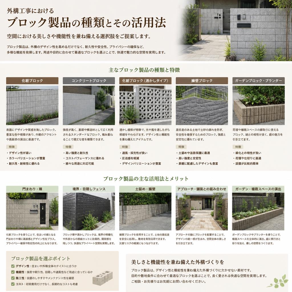 ブロック製品の選定と活用法