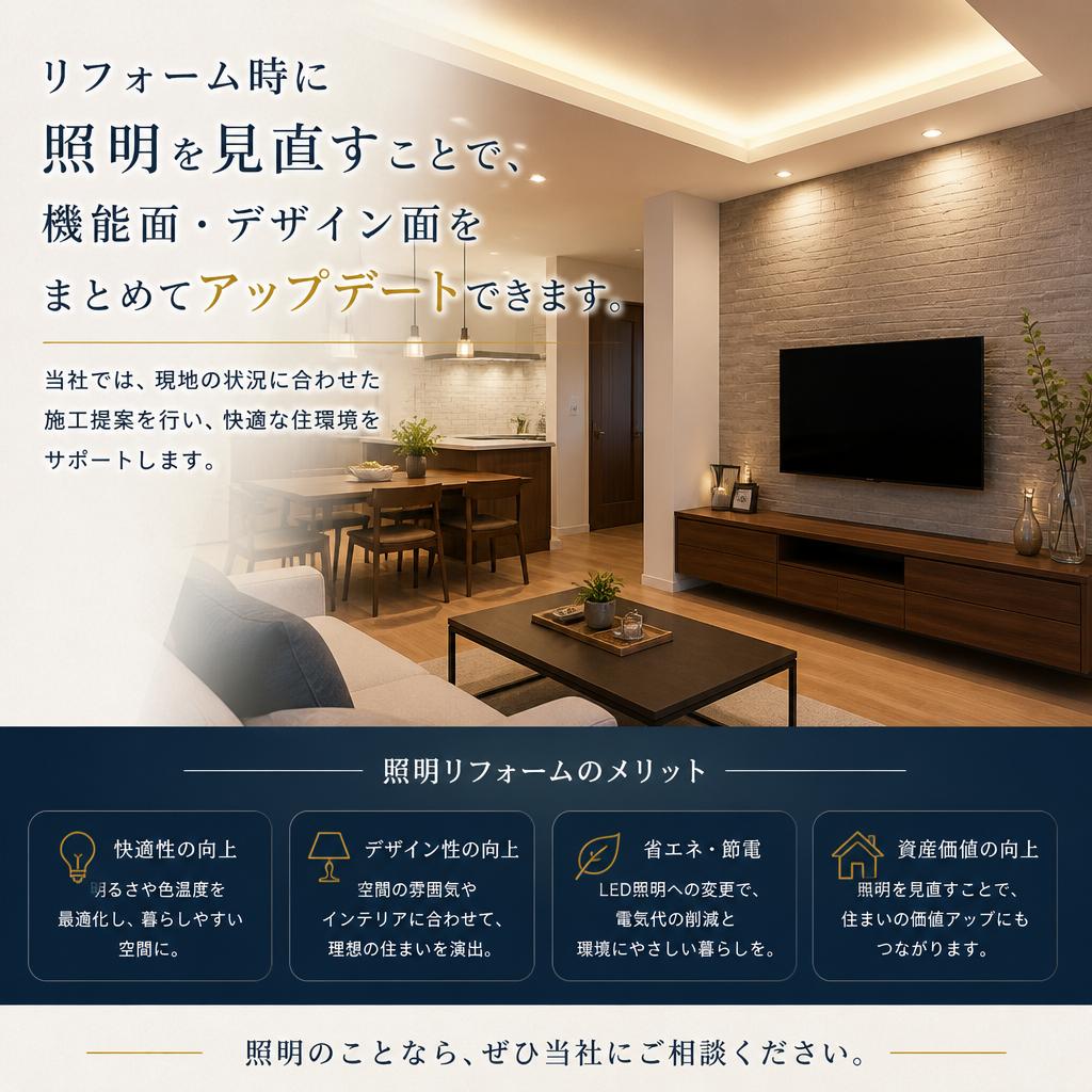 リフォームに最適な照明プラン