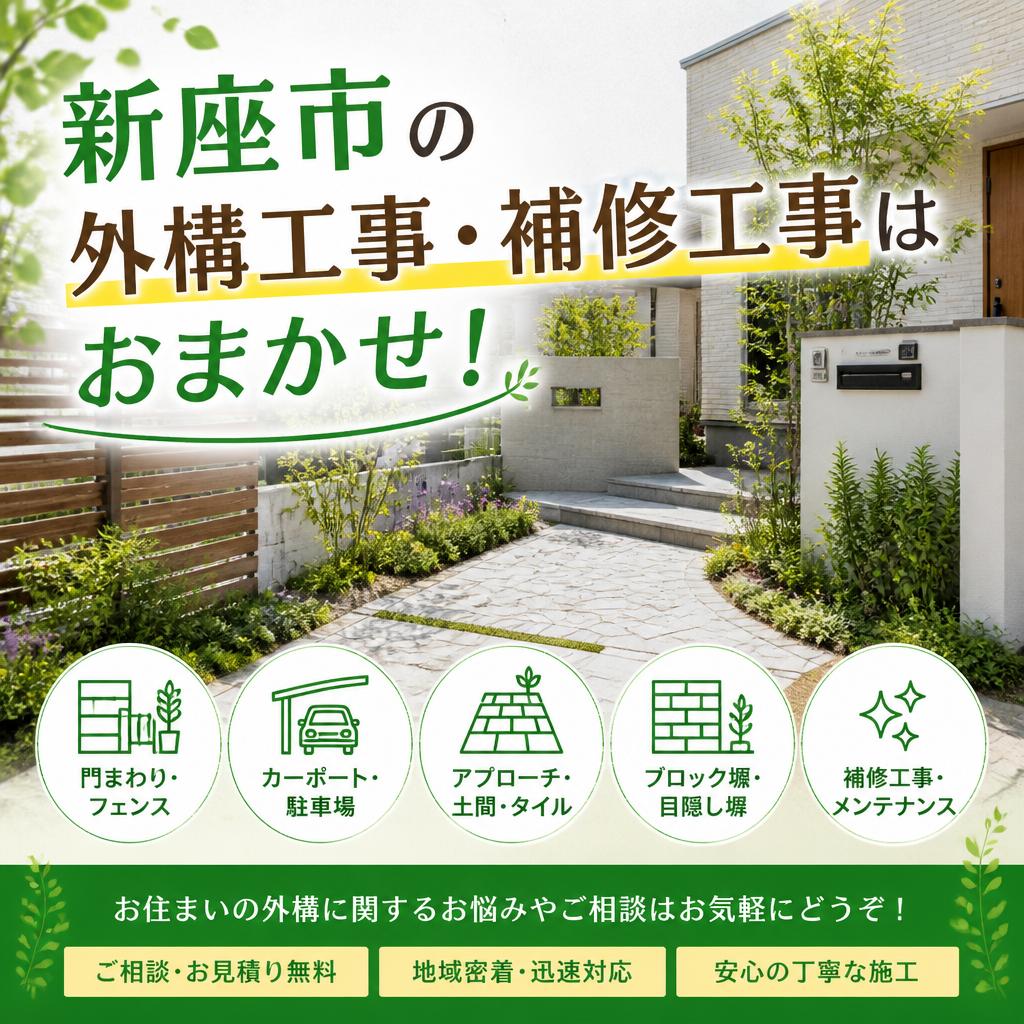 新座市の外構工事・補修工事はおまかせ！