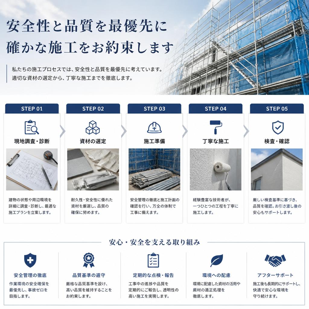 3. 安全で高品質な施工プロセス