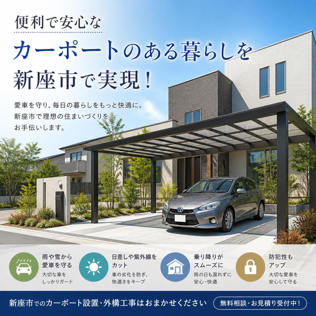 便利で安心なカーポートのある暮らしを新座市で実現！