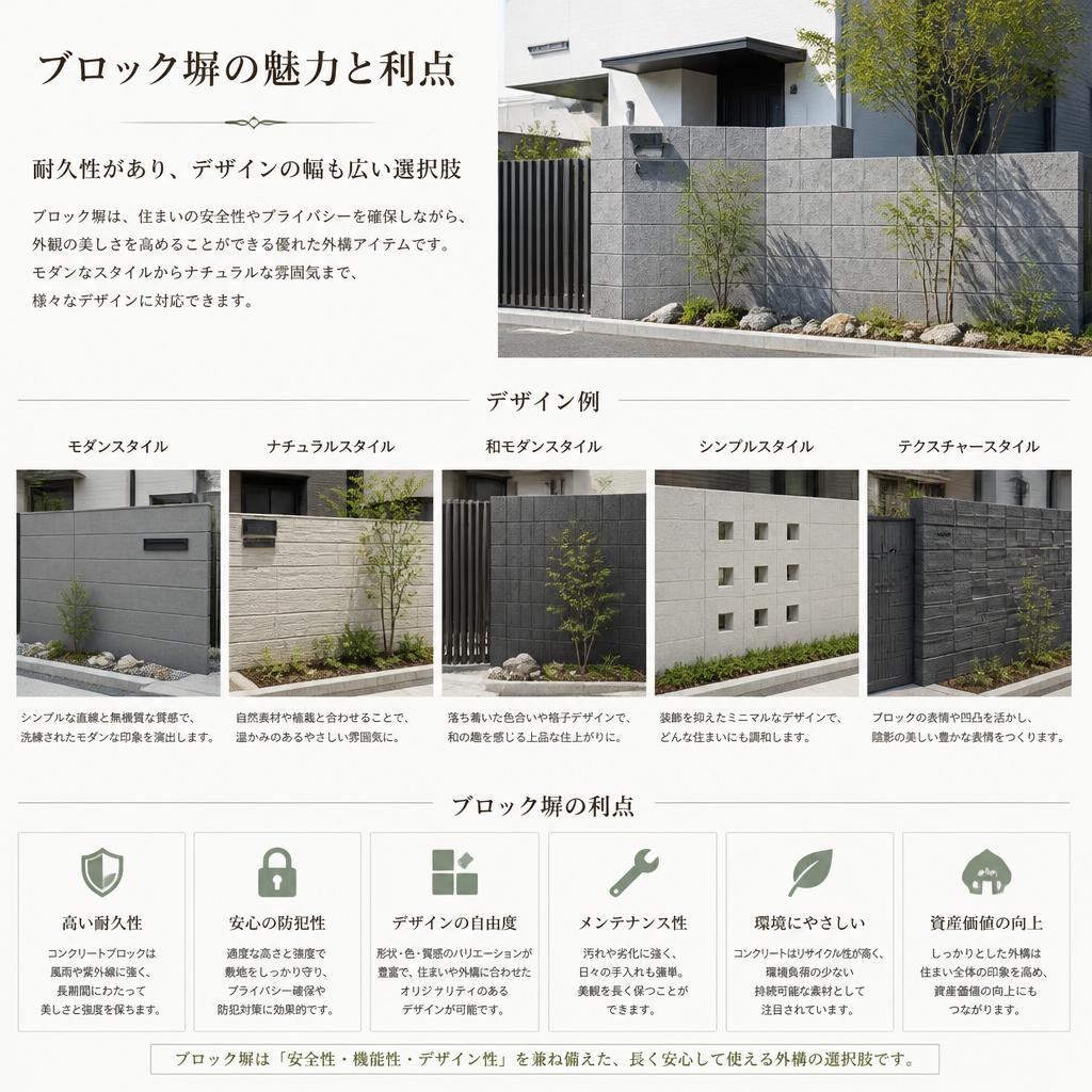 ブロック塀の魅力とデザイン例