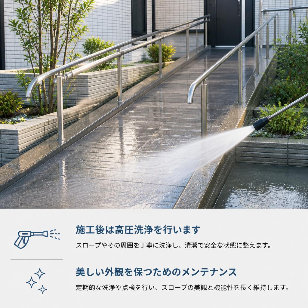 高圧洗浄でクリーニング