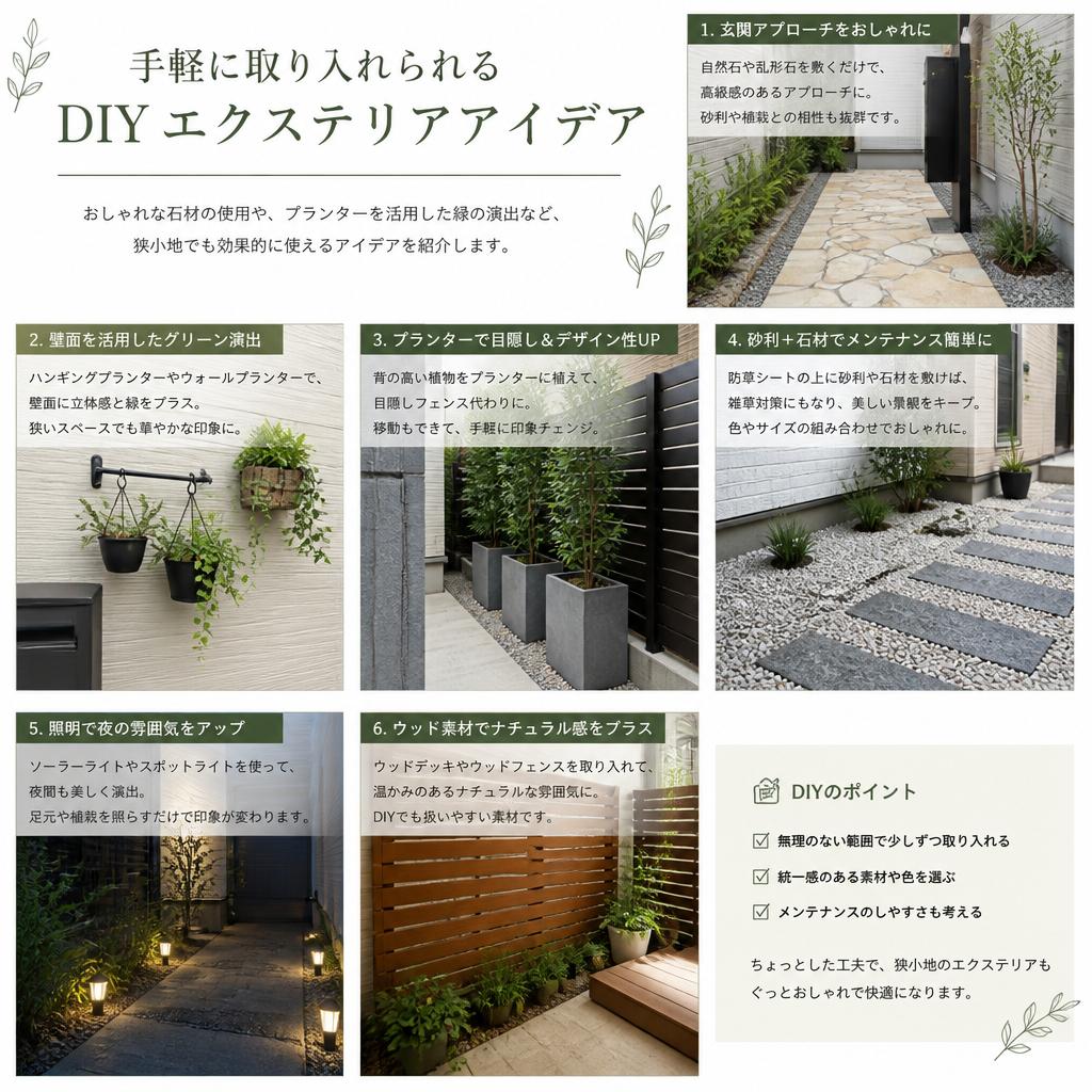 DIYで簡単にできるエクステリアアイデア