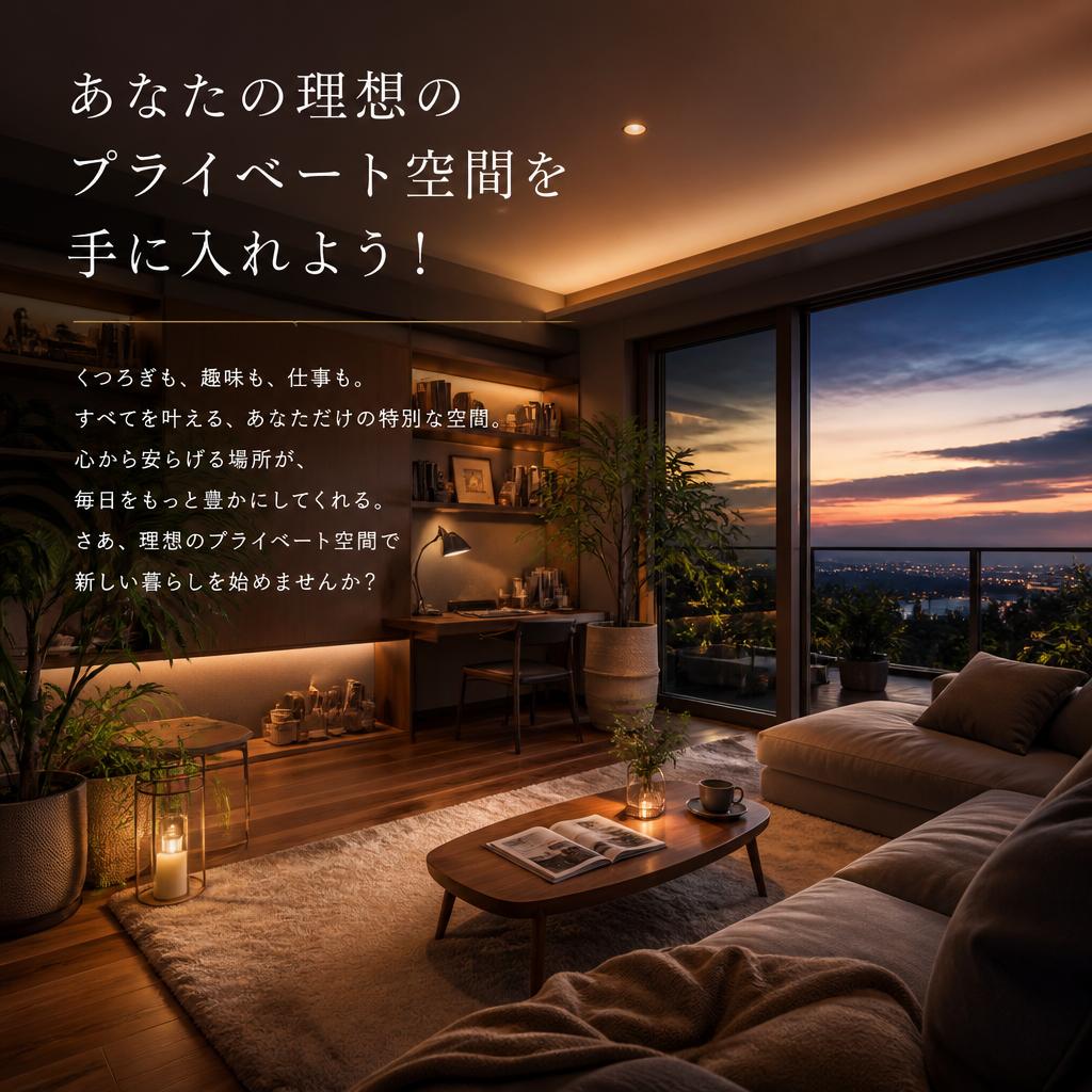 あなたの理想のプライベート空間を手に入れよう！