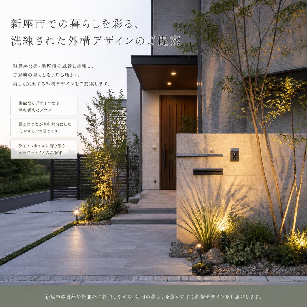 新座市での暮らしを彩る、洗練された外構デザインのご提案