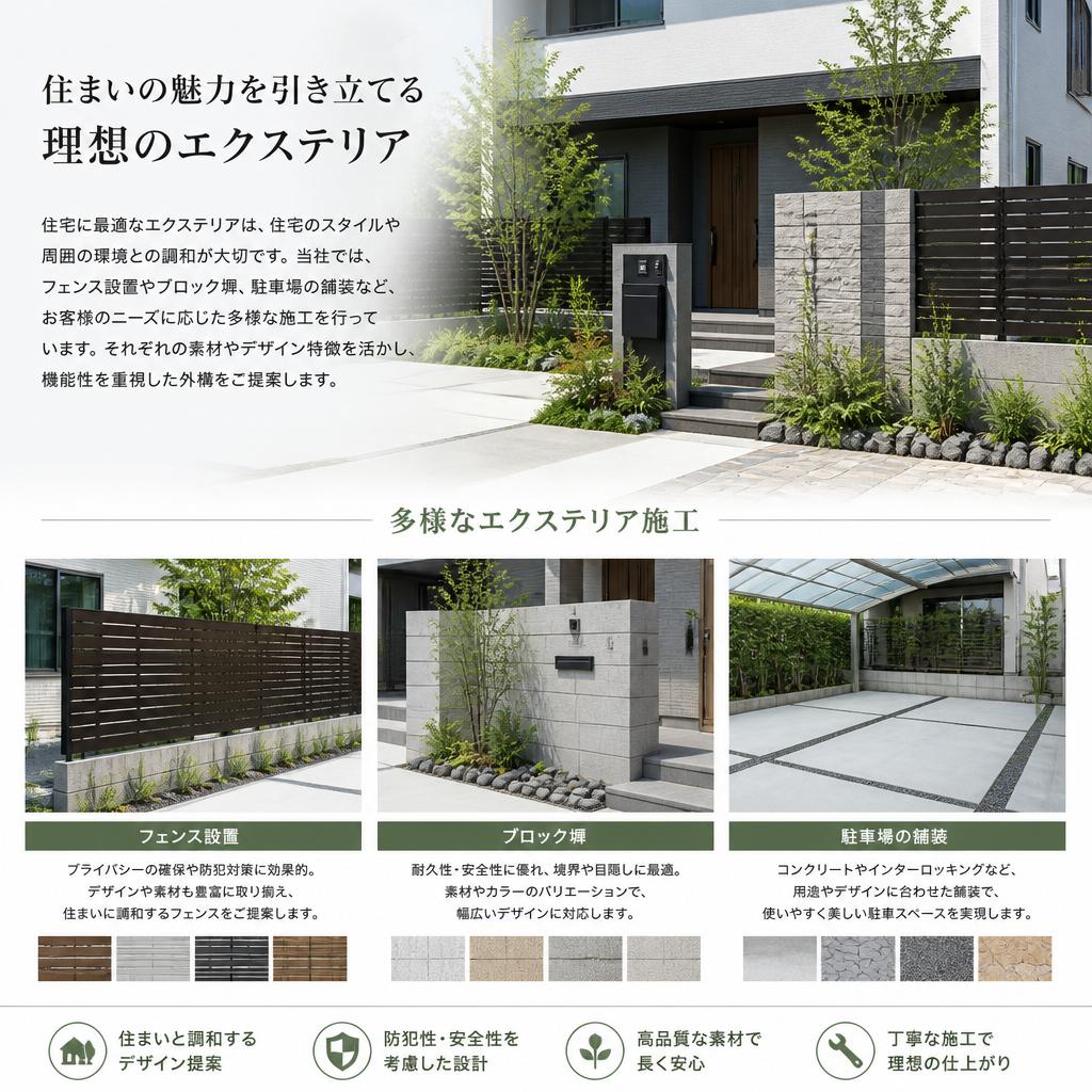 多彩なエクステリア施工のご紹介