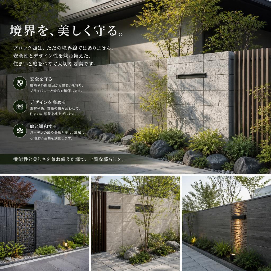 安全でスタイリッシュなブロック塀の提案