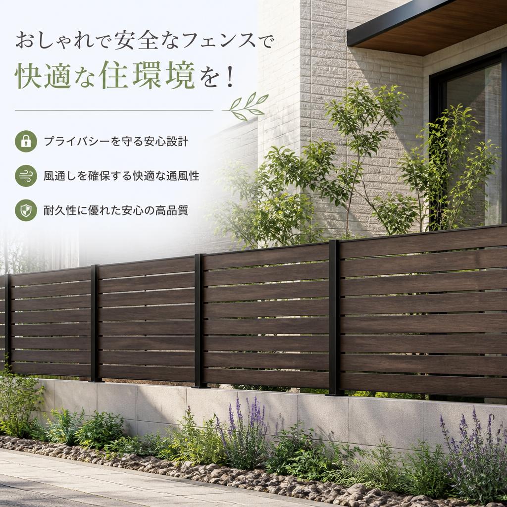 おしゃれで安全なフェンスで快適な住環境を！