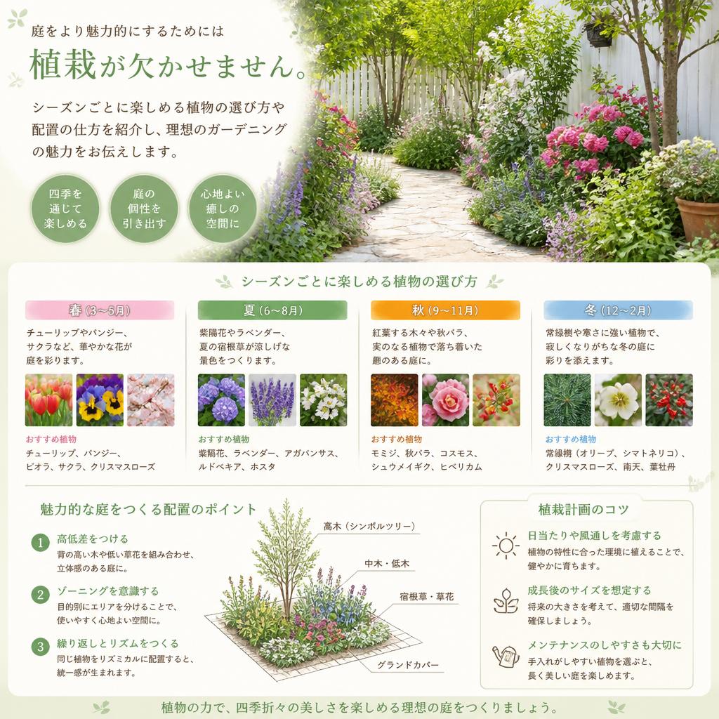 植栽で彩る素敵な庭