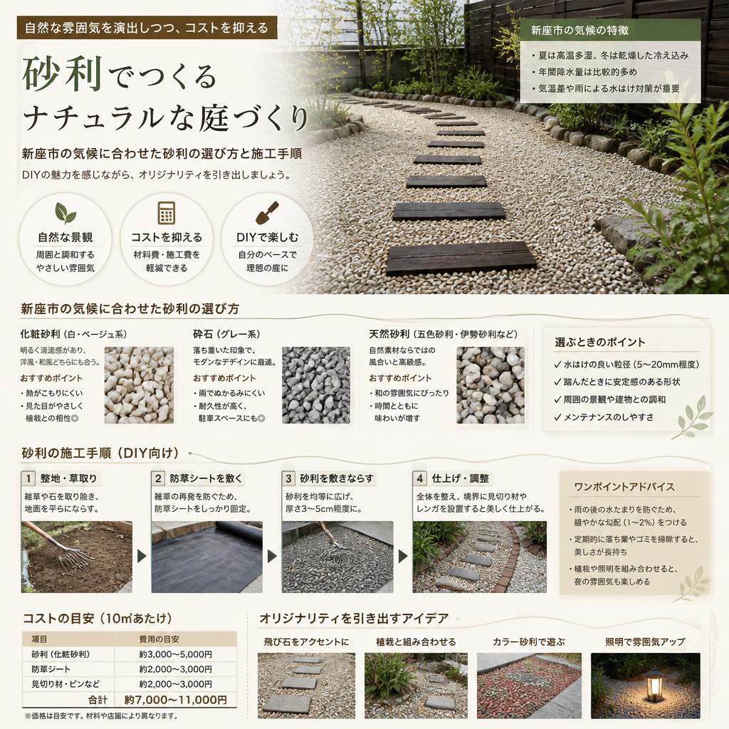 砂利引きで自然な風合いをプラス