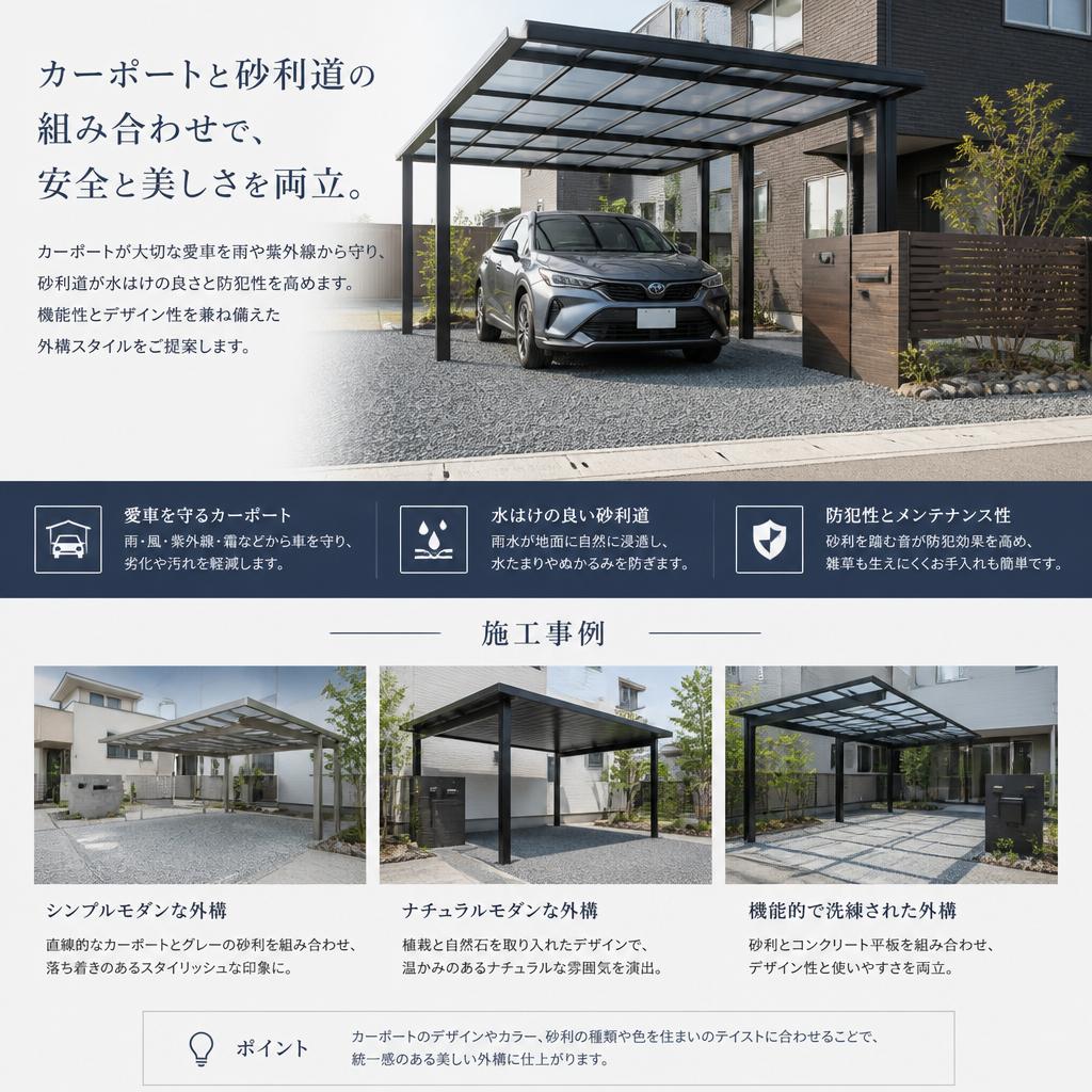 2. カーポートとの組み合わせで快適性向上