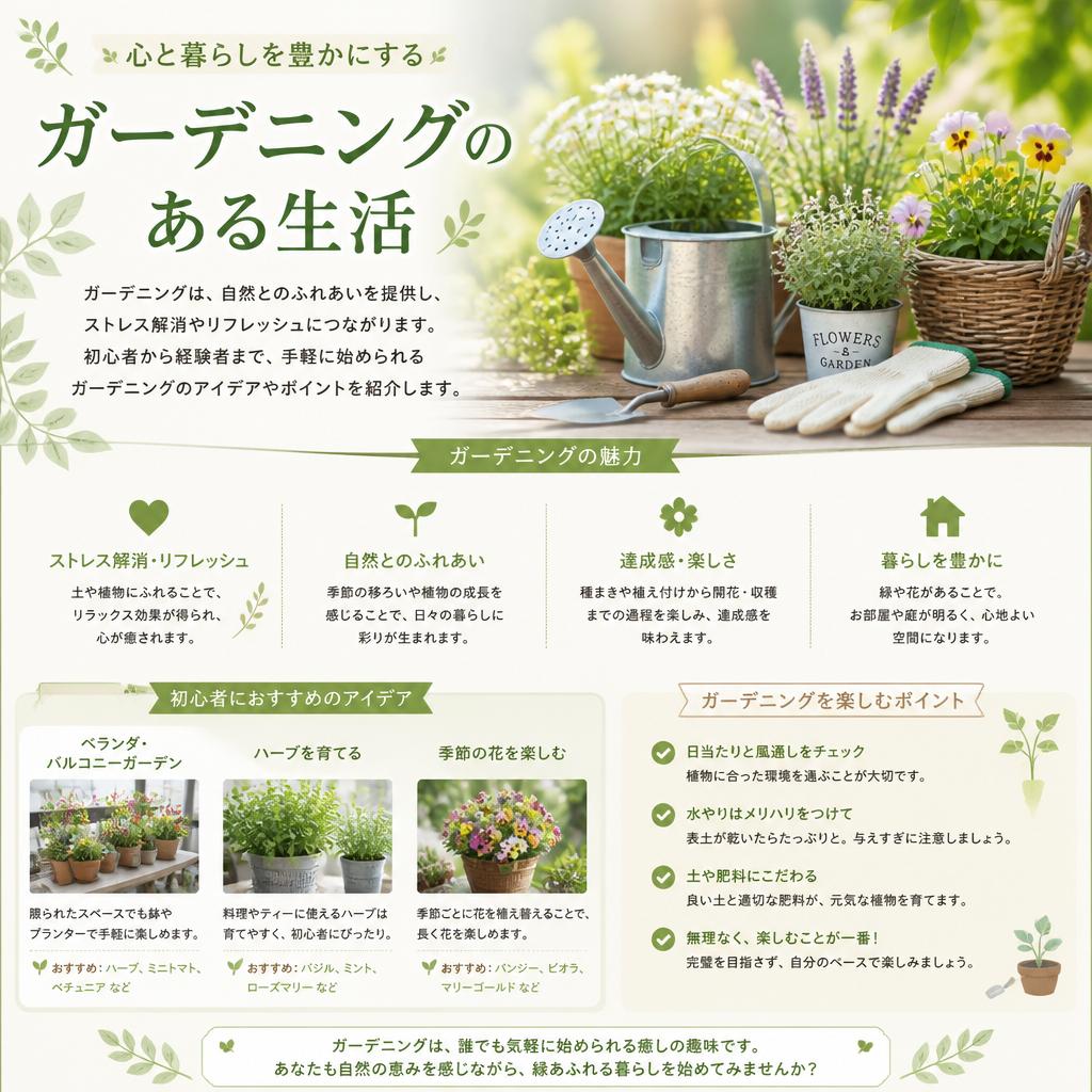 ガーデニングの楽しみ方