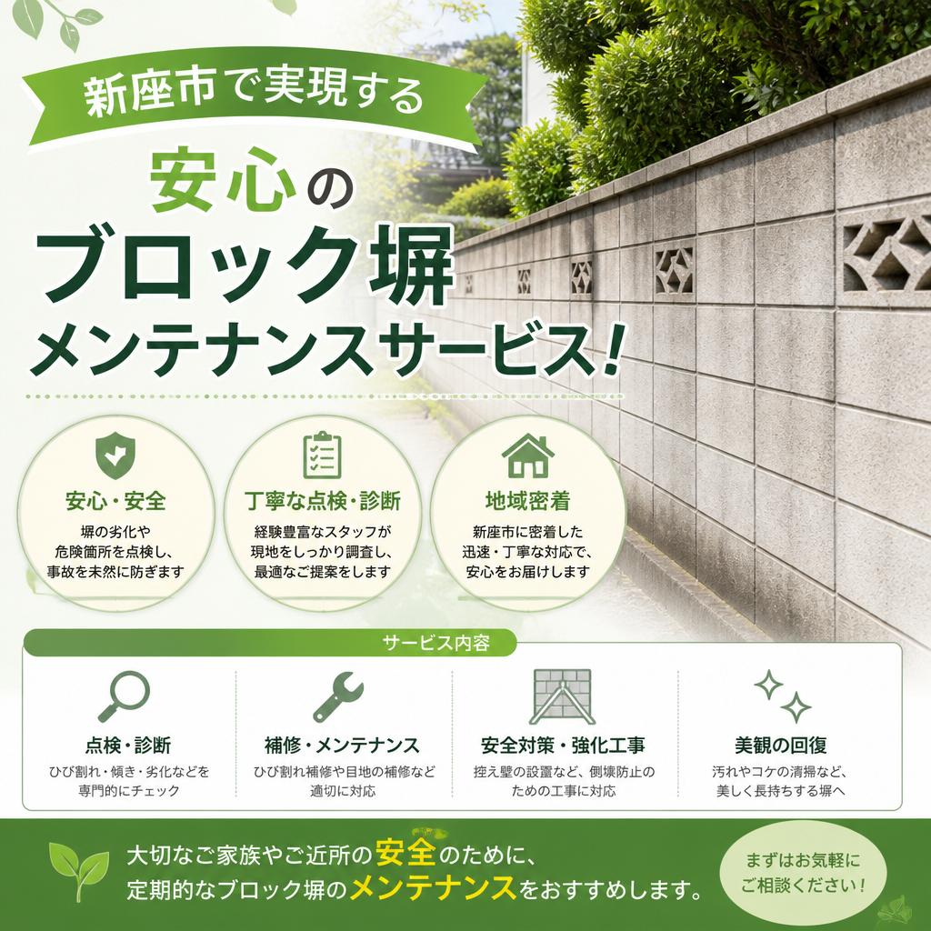 新座市で実現する安心のブロック塀メンテナンスサービス！