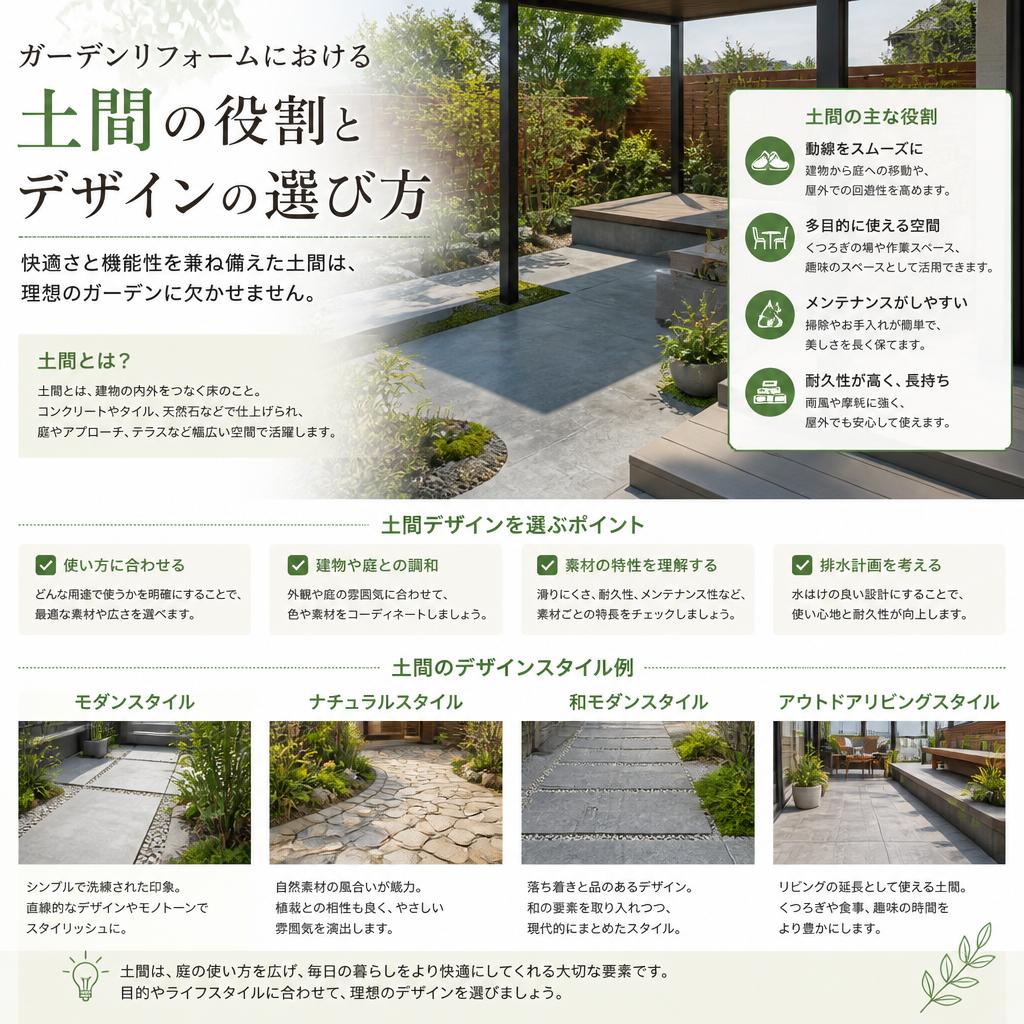 土間の重要性とデザイン