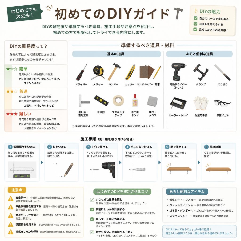 DIY施工の具体的な難易度とポイント