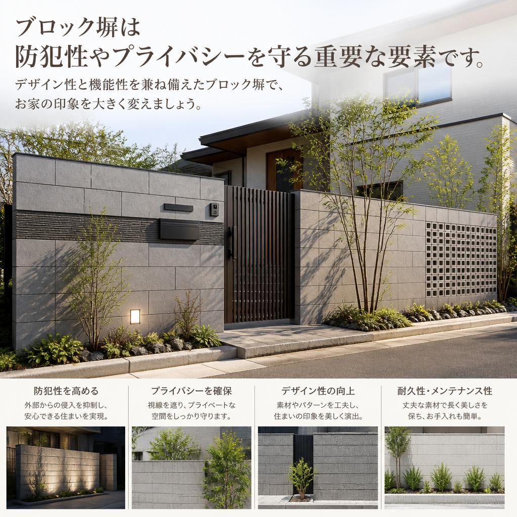 ブロック塀のデザインと機能性