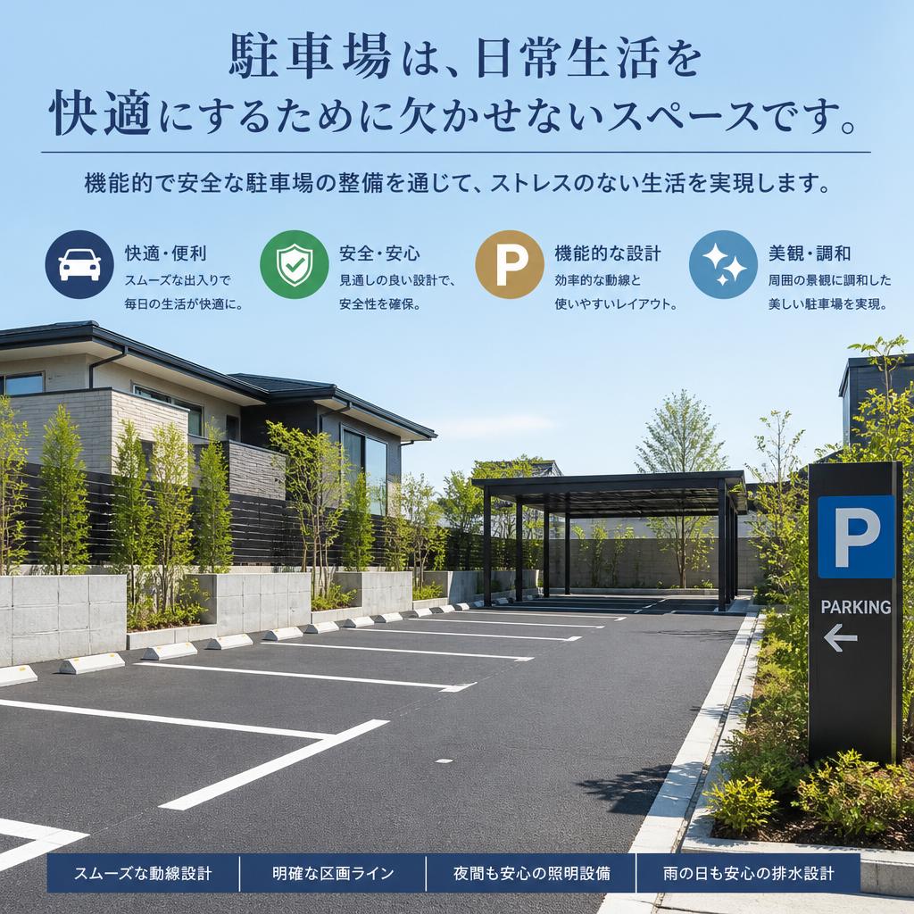 安心安全の駐車場を確保