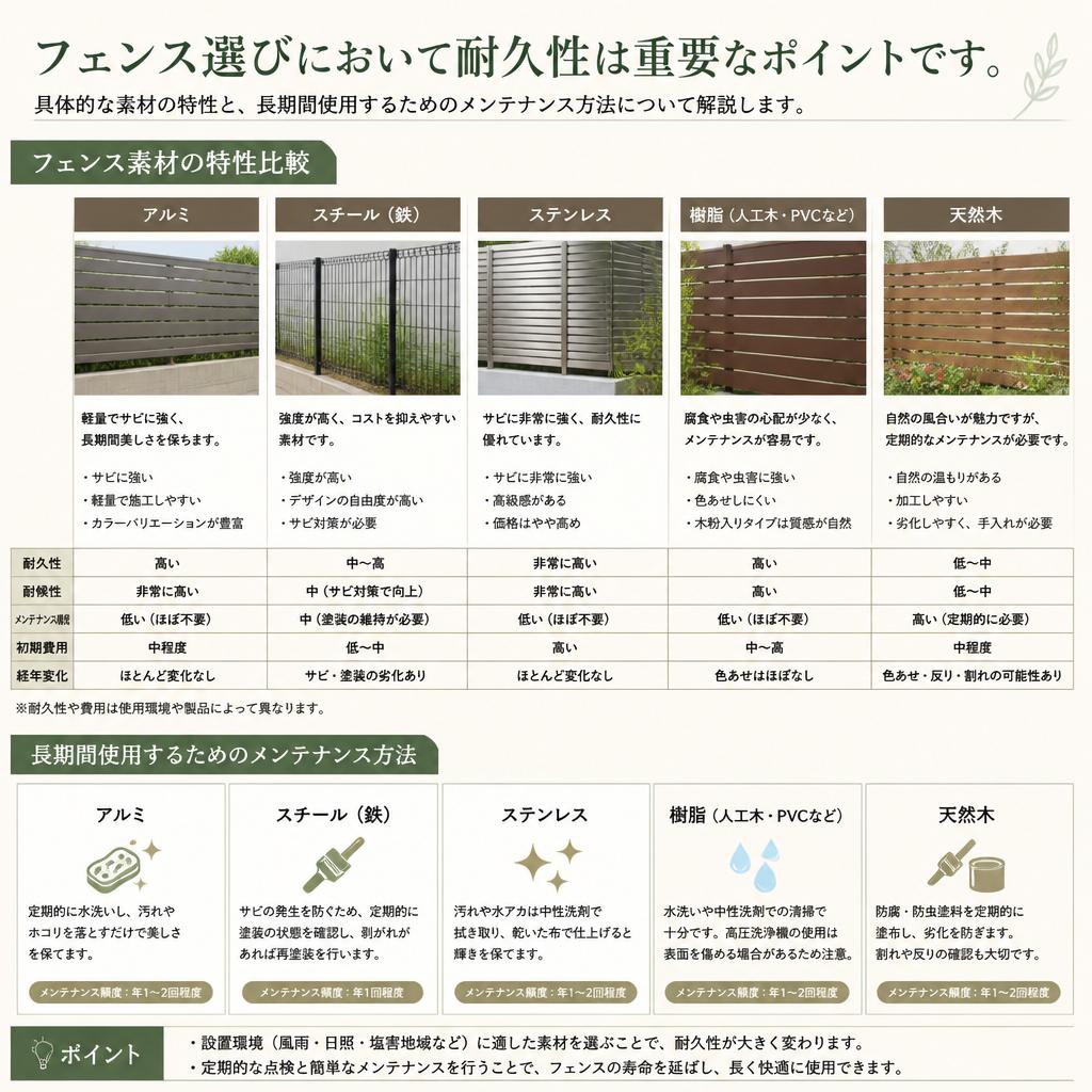 4. 耐久性のある素材で長持ちさせる